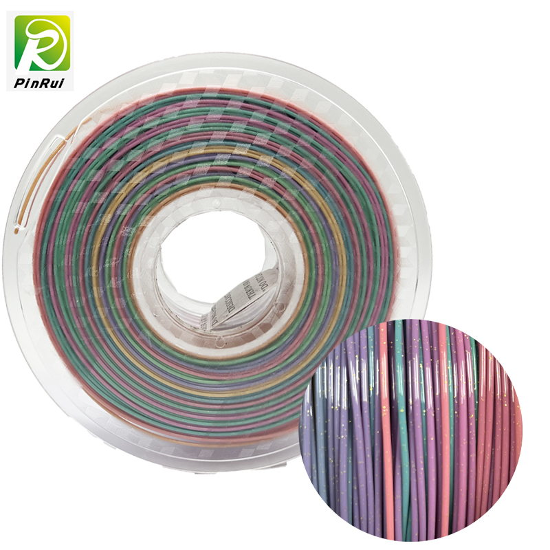 Pinrui Glitter PLA 1,75mm Niczek drukarki 3D Sparkle Tickling Rainbow Color