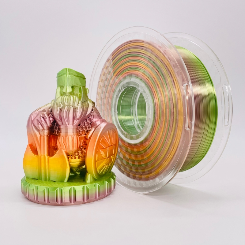 Jedwabny Rainbow Multicolour Pla Filament Pastel Color1.75 mm 3D Printer PLA Filament